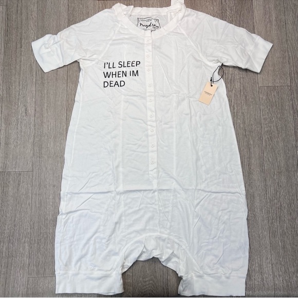 DAYDREAM NATION | I’ll Sleep When I’m Dead Romper in White - Picture 2 of 4
